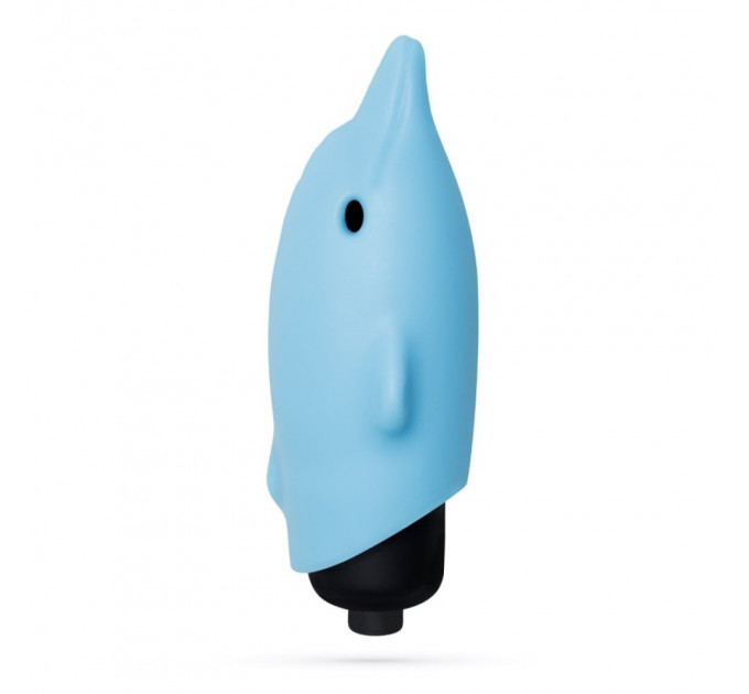 Мини-вибратор в виде дельфина Crushios Dolphin з 10 скоростями, голубой