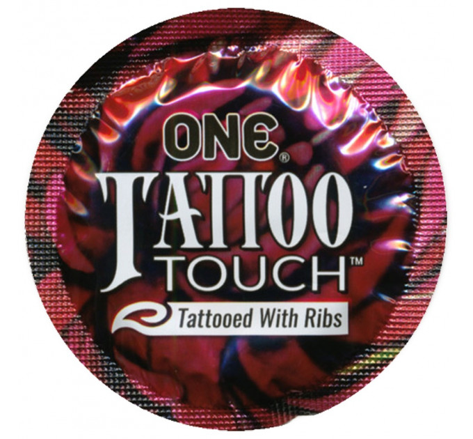 Набор презервативов с рельефным рисунком на поверхности ONE Tattoo Touch 100 шт
