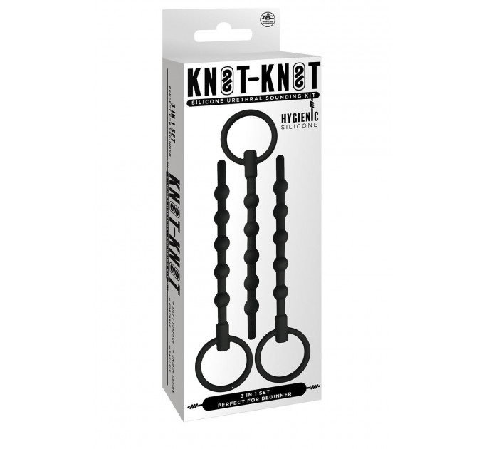 Набір уретральних катетерів NMC Knot Knot чорний, 3 шт