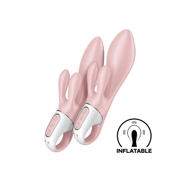 Надувний вібратор-кролик Satisfyer Air Pump Bunny 3 рожевий