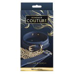 Ошейник с поводком BONDAGE COUTURE COLLAR AND LEASH BLUE