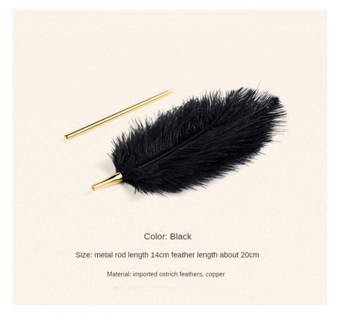 Перо на позолоченной ручке Premium Feather Tickler UPKO