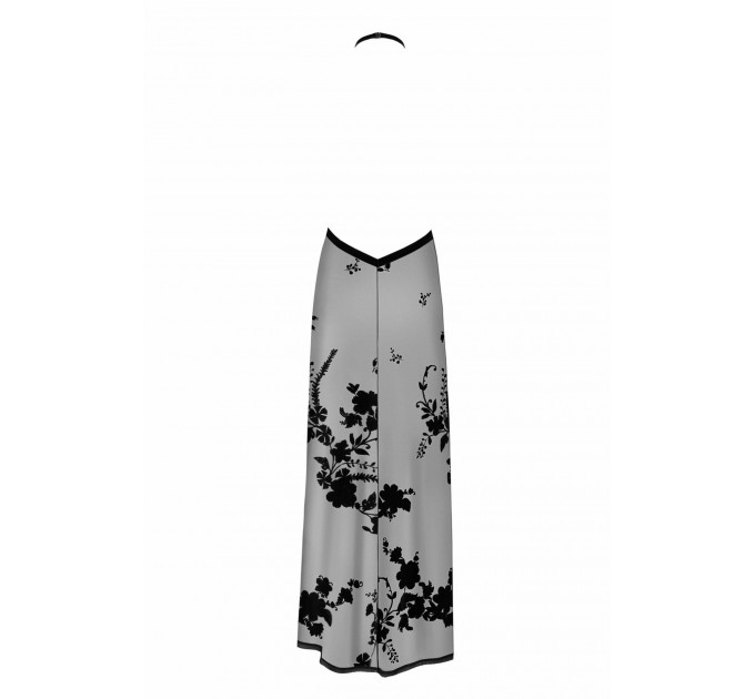 Платье сексуальное длинное Noir Handmade Divinity F312 с глубоким декольте, черное, L