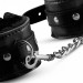 Поножи с мехом внутри DS Fetish Whipped с цепочкой, черные