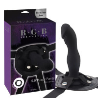 Страпон рельефный Chisa R.G.B Sex Harntss 5.9 " Rumpy-Pumpy Strap-on, черный