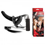 Страпон подвійний You2Toys Double Thruster з вібрацією, чорний