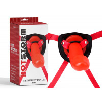 Страпон женский Chisa HOTSTORM Thumper Strap-on, красный