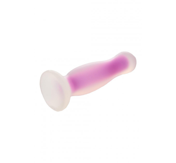 Анальна пробка, що світиться Dream Toys RADIANT SOFT SILICONE GLOW IN THE DARK PLUG MEDIUM PURPLE