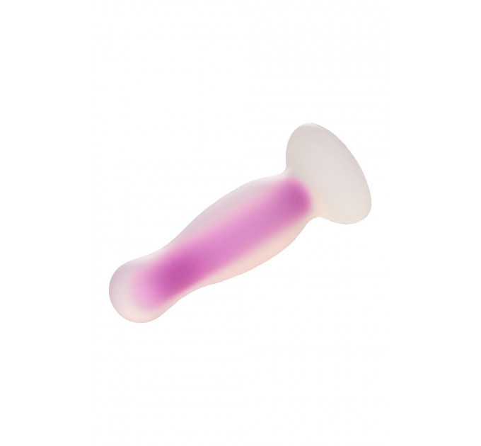 Анальна пробка, що світиться Dream Toys RADIANT SOFT SILICONE GLOW IN THE DARK PLUG MEDIUM PURPLE