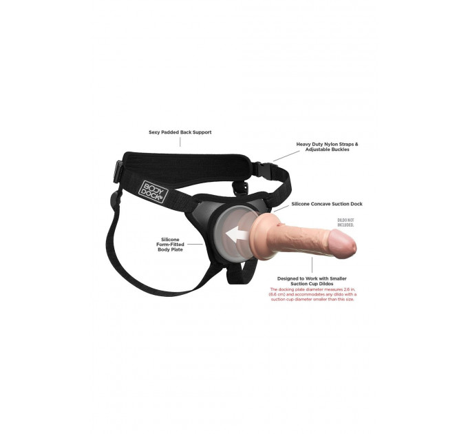 Трусики для страпону Pipedream Body Dock Elite Mini Harness, чорні