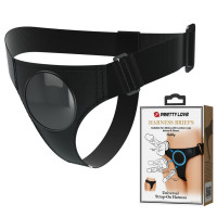 Трусики для страпона Pretty Love на ремнях, черные, 58-86 см