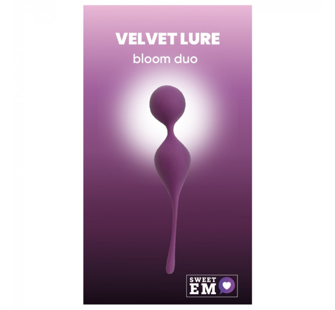 Вагинальные шарики Sweet Em на мягком соединении, фиолет, 17 х 3.3 см