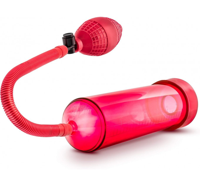 Вакуумная помпа механическая для увеличения пениса Blush Performance VX101 красная