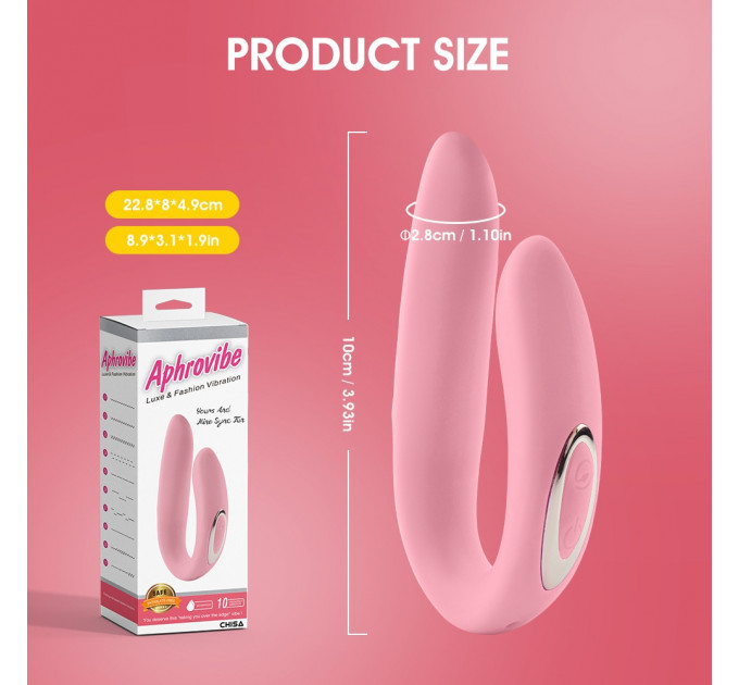 Вибратор для пар Chisa Aphrovibe Yours And Mine, розовый