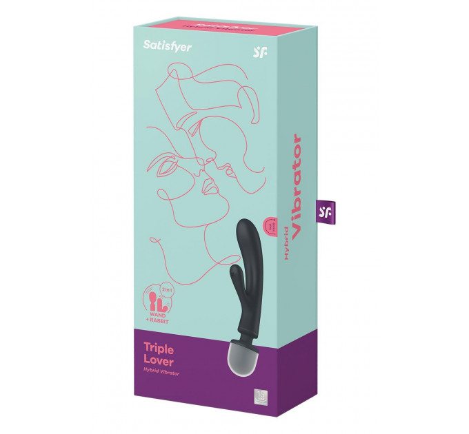 Вібратор-мікрофон Satisfyer Triple Lover потрійна дія, сірий