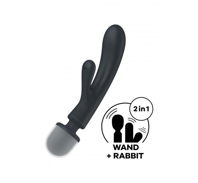 Вібратор-мікрофон Satisfyer Triple Lover потрійна дія, сірий