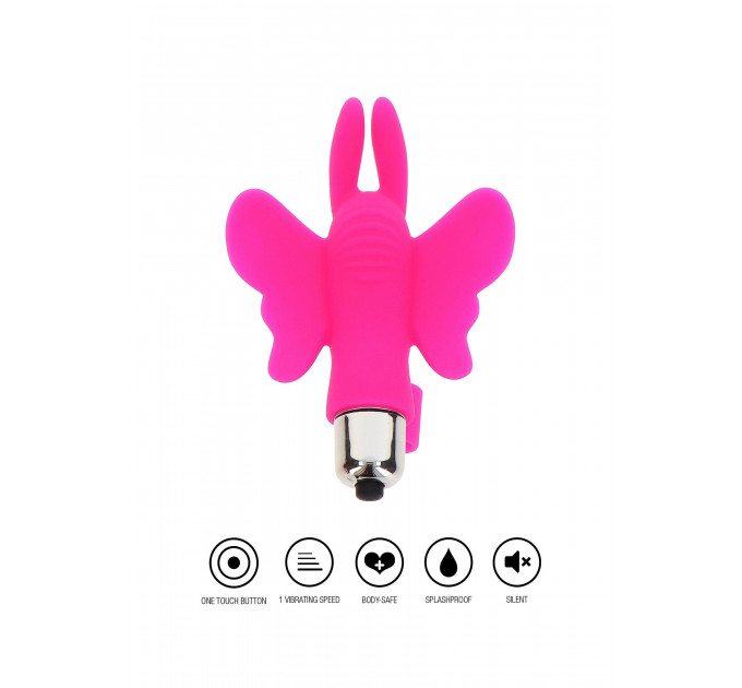Вибратор на палец ToyJoy Butterfly Pleaser, розовый