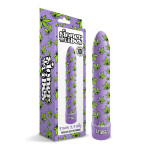 Вібратор нереалістичний із принтом Stoner Vibes Global Novelties, фіолетовий, 20.3 х 3.8 см