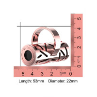 Віброкулька-кільце на палець ML Creation Gold Finger золото з чорною вставкою