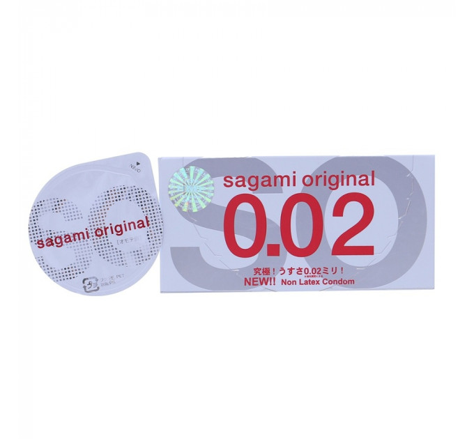 Японский ультратонкий презерватив без латекса 0.02 Sagami