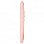 ET081SKN Фаллоимитатор с двумя концами Easytoys реалистичный, беж, 30 см