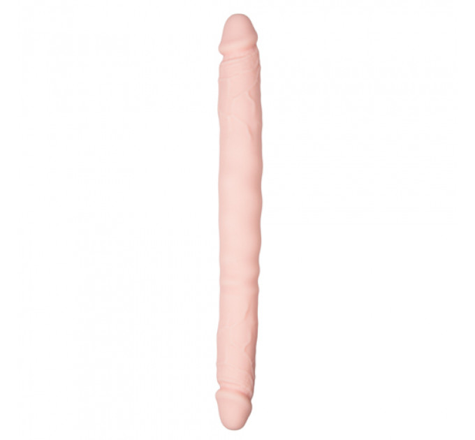 ET081SKN Фаллоимитатор с двумя концами Easytoys реалистичный, беж, 30 см