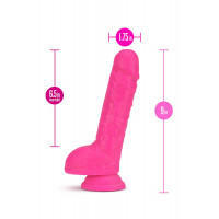 Фалоімітатор з подвійною щільністю Blush NEO 9 INCH DUAL DENSITY DILDO NEON PINK