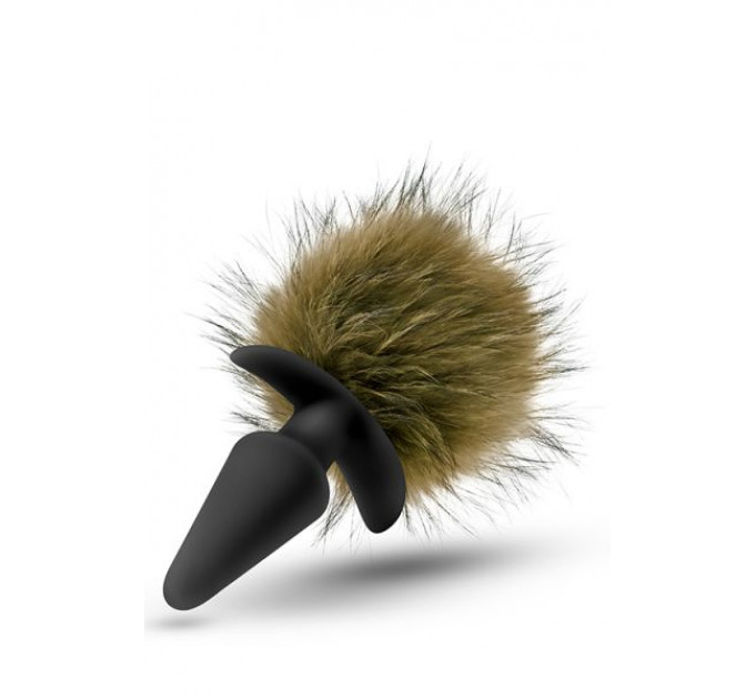 Анальная пробка с помпоном POM PLUGS BROWN