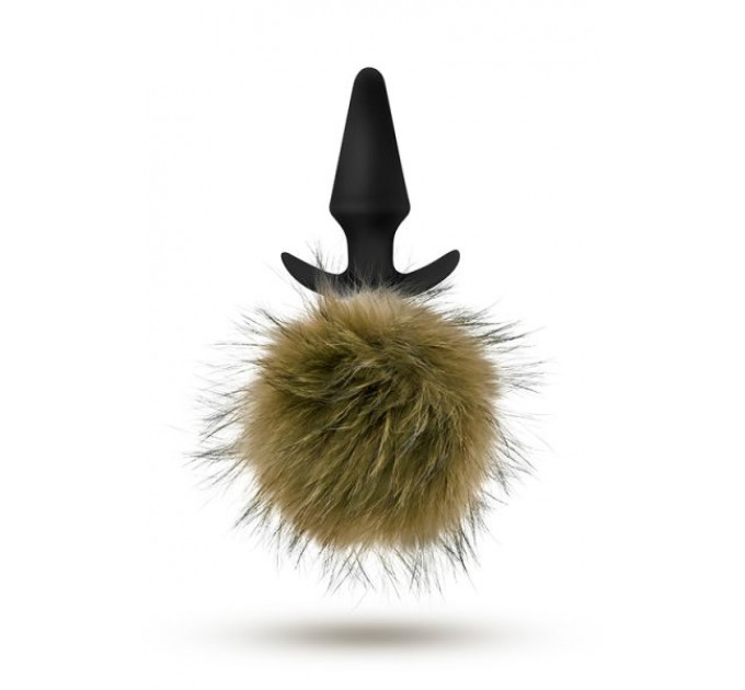 Анальная пробка с помпоном POM PLUGS BROWN
