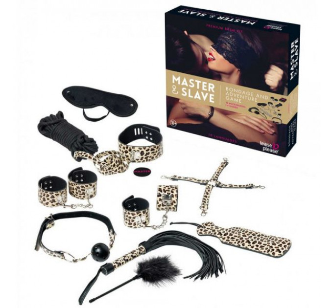 Набір БДСМ 10 предметів Master & Slave, Leopard