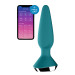 Анальная пробка с двумя моторами и управлением с телефона Satisfyer Plug-ilicious 1 Petrol, зеленый