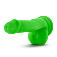 T331187 Фаллоимитатор с двойной плотностью NEO ELITE COCK W. BALLS NEON GREEN