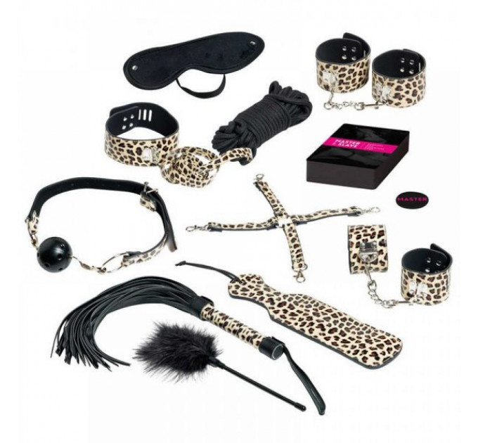 Набір БДСМ 10 предметів Master & Slave, Leopard
