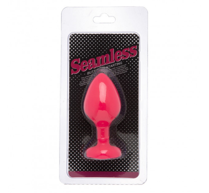 Анальная пробка Pink Silicone Heart White Shape S