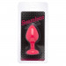 Анальная пробка Pink Silicone Heart White Shape S