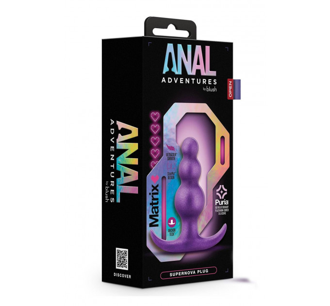 Анальная пробка, фиолетовая ANAL ADVENTURES MATRIX SUPERNOVA PLUG
