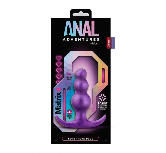 Анальная пробка, фиолетовая ANAL ADVENTURES MATRIX SUPERNOVA PLUG
