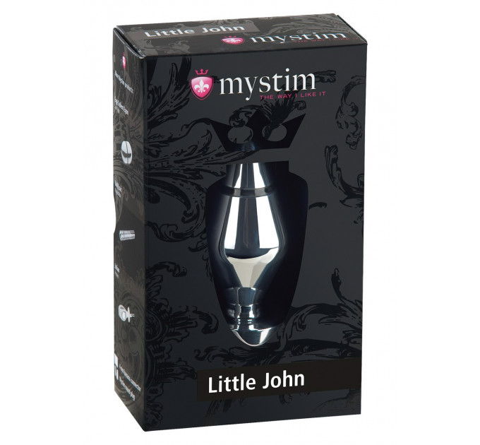 Анальна Пробка металева з електростимуляцією mystim little john