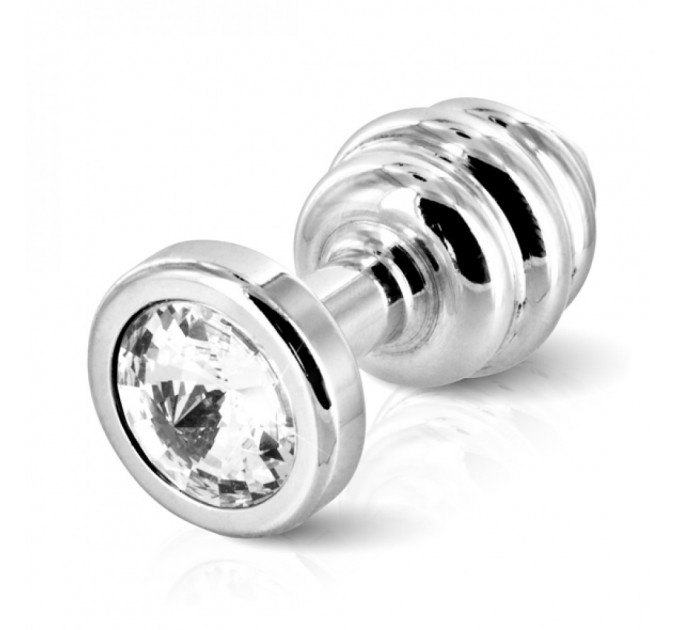 Анальная пробка с камнем Diogol ANNI Ano silver plated 30 мм