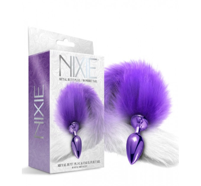 Анальная пробка с хвостом Global Novelties Nixie, фиолетовый