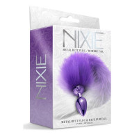 Анальна пробка з хвостом Global Novelties Nixie, фіолетовий