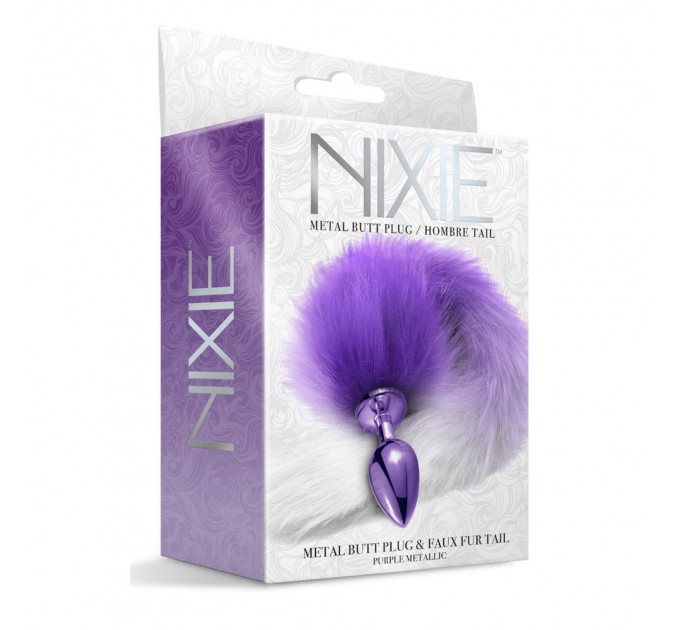 Анальная пробка с хвостом Global Novelties Nixie, фиолетовый
