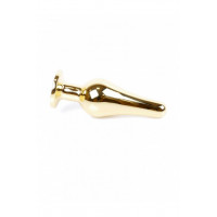 Анальна пробка з рожевим каменем Plug-Jewellery Gold BUTT PLUG-Rose