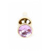 Анальная пробка с розовым камнем Plug-Jewellery Gold BUTT PLUG- Rose