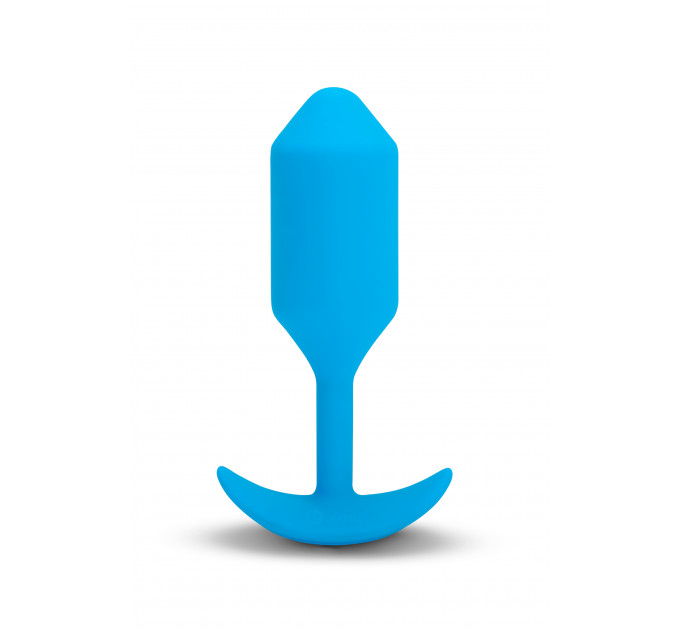 Анальная пробка с вибрацией b-Vibe VIBRATING SNUG PLUG размер L, синяя