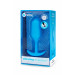 Анальная пробка с вибрацией b-Vibe VIBRATING SNUG PLUG размер L, синяя