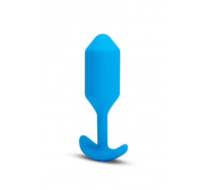 Анальная пробка с вибрацией b-Vibe VIBRATING SNUG PLUG размер L, синяя