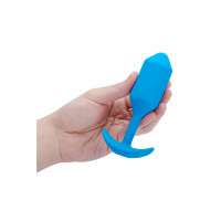 Анальная пробка с вибрацией b-Vibe VIBRATING SNUG PLUG размер L, синяя