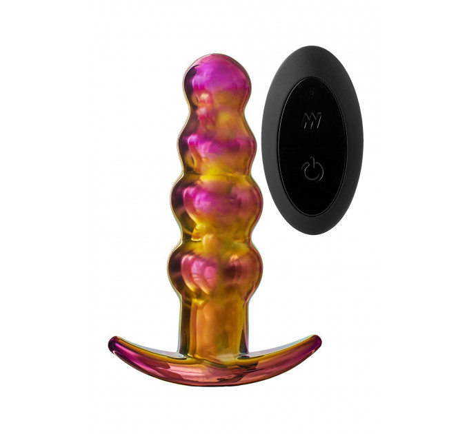 Анальная пробка с вибрацией стеклянная Dream Toys GLAMOUR GLASS