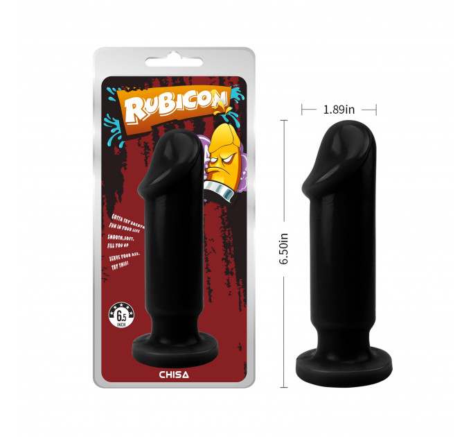 Анальный плаг Chisa Rubicon 6,5 на присоске, черный